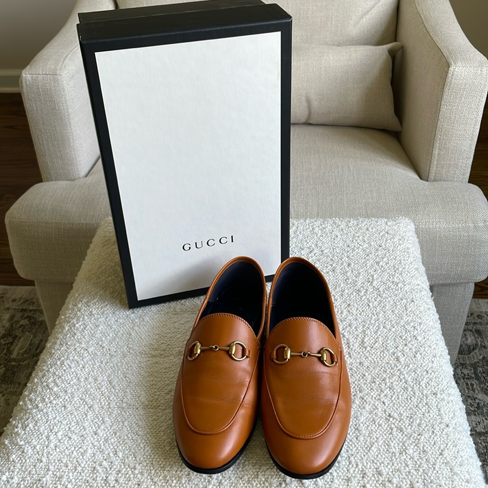 Gucci Loafer Brixton Cognac Size 36.5/US 6.5/7